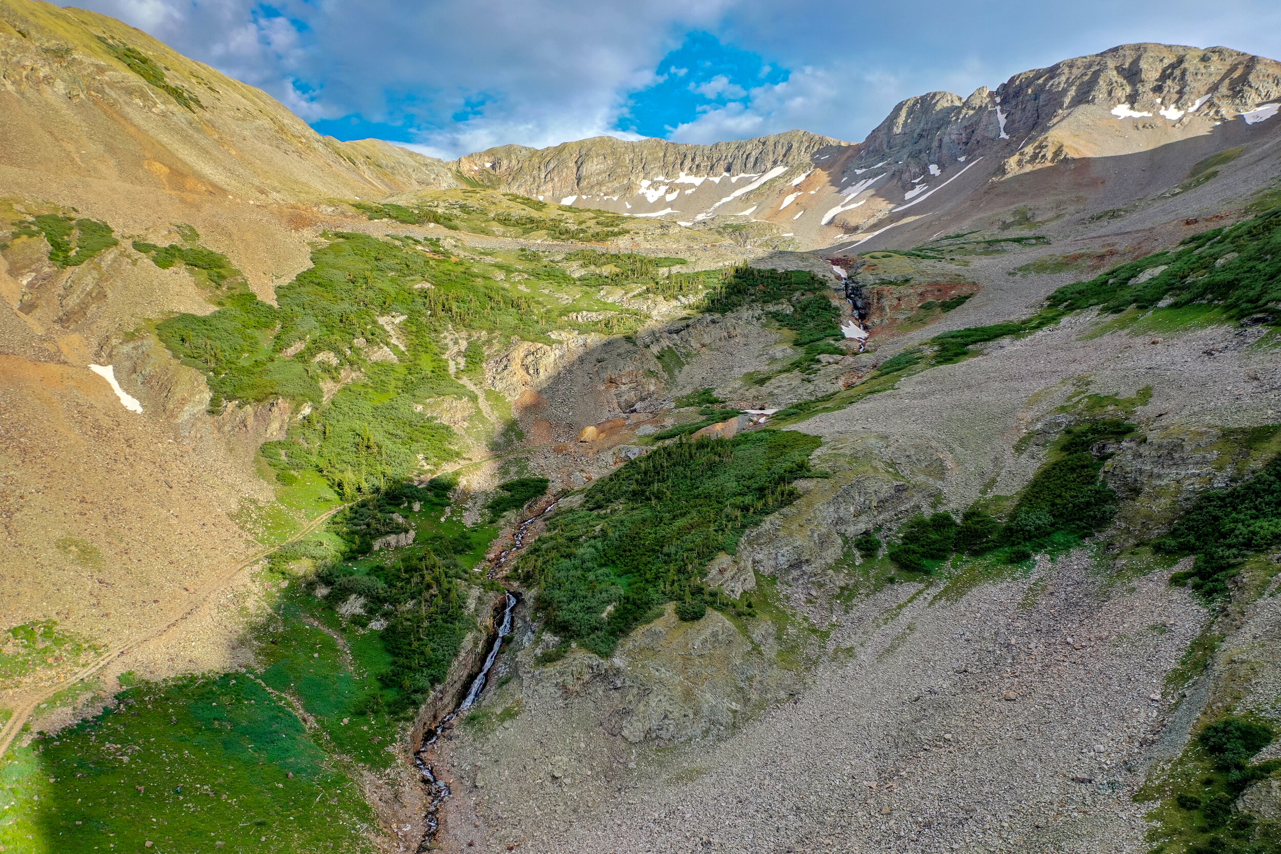 Looking up towards Columbus Mill/Mine