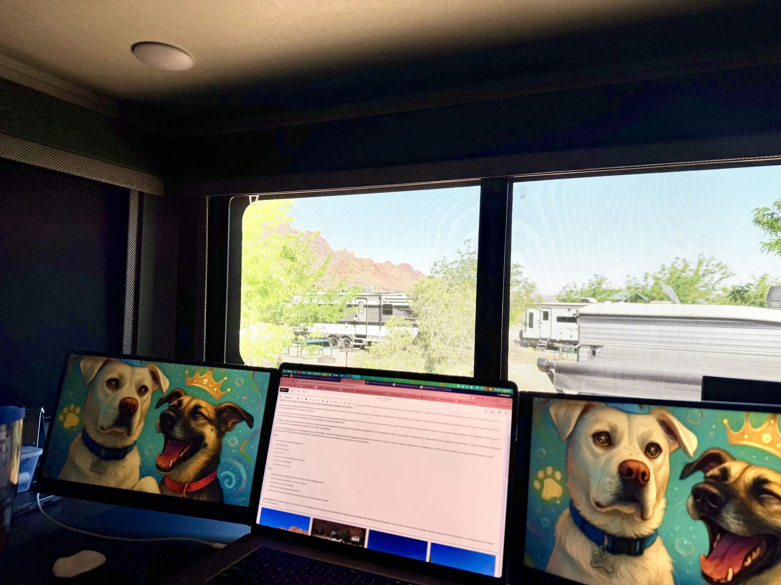 My Workspace View at the MOAB KOA Holiday