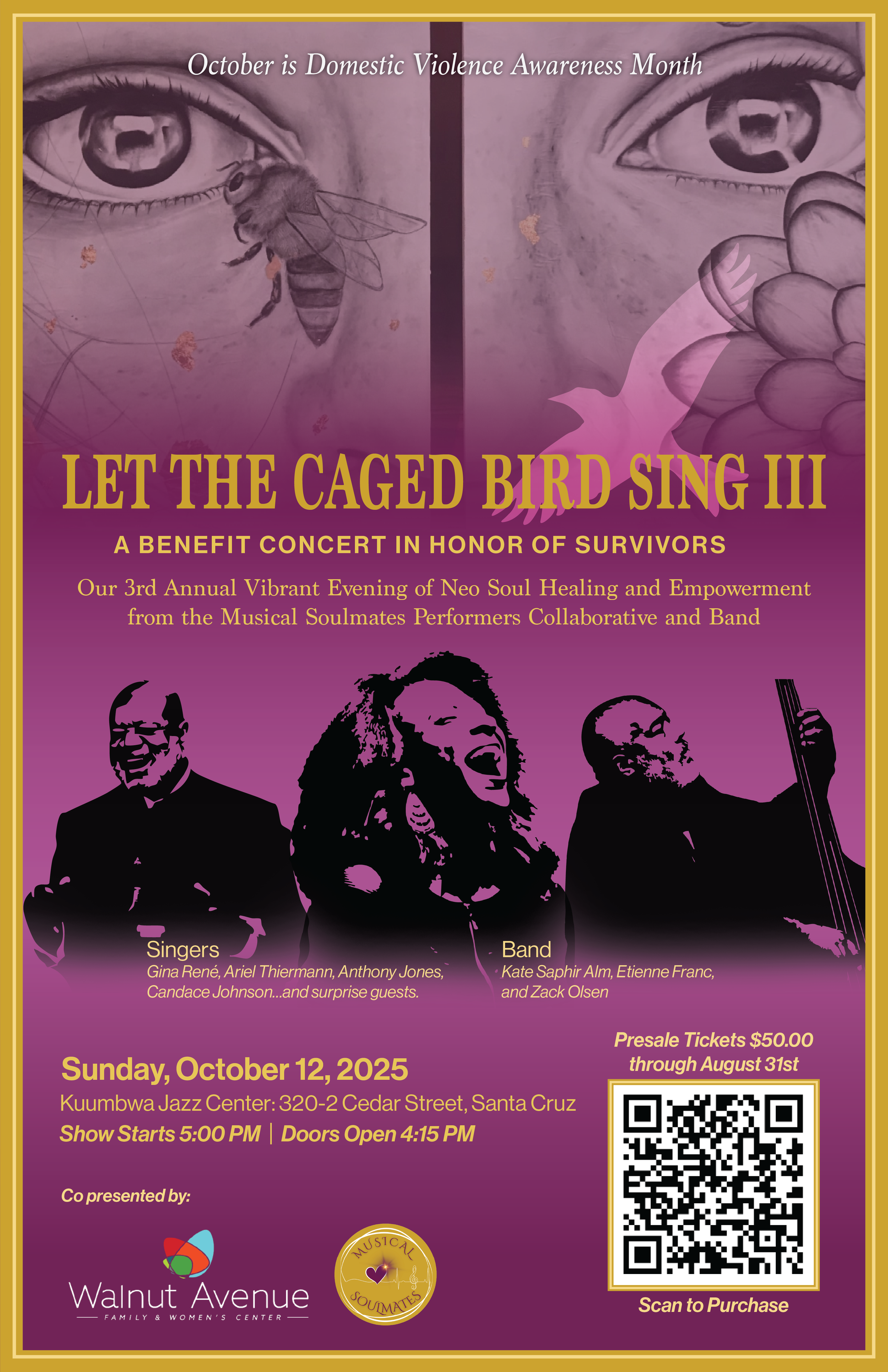 Benefit Concert for Survivors, "Let the Caged Bird Sing"
