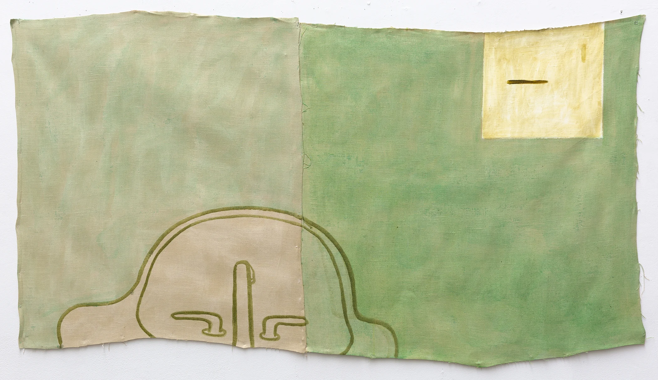 Untitled Pigment, Urethane and Oil Paint on Linen