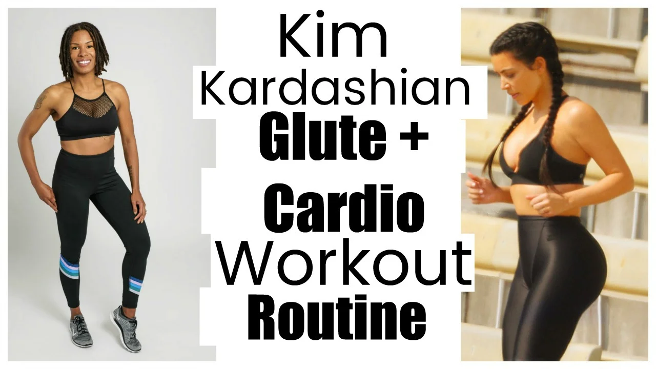 Celebrity Fitness Kim Kardashian Glutes and Full Body Cardio Workout