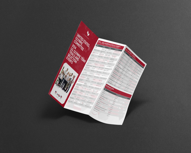 Games Schedule Brochure (Front)