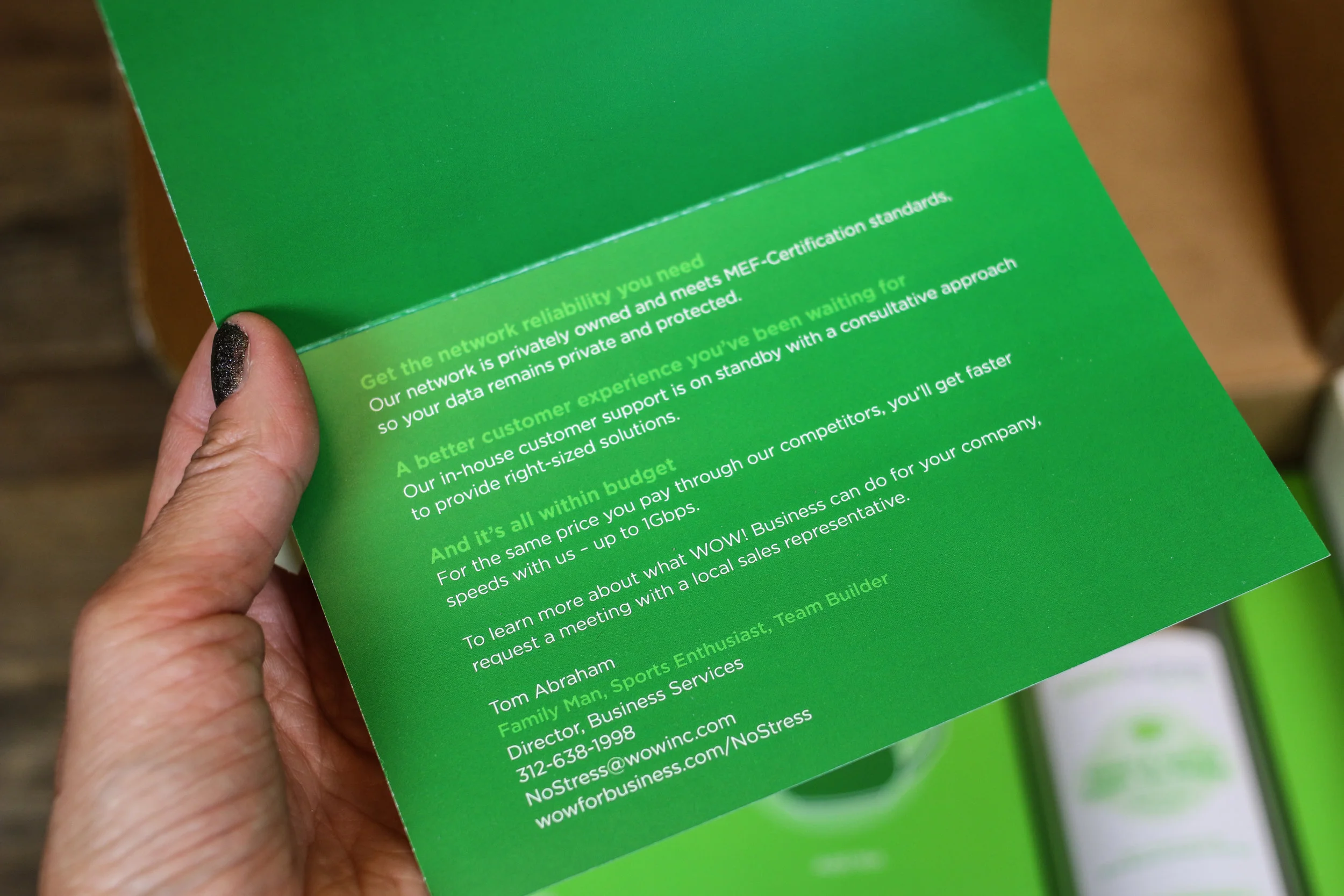 Leave Behind - Card Close Up (Inside)