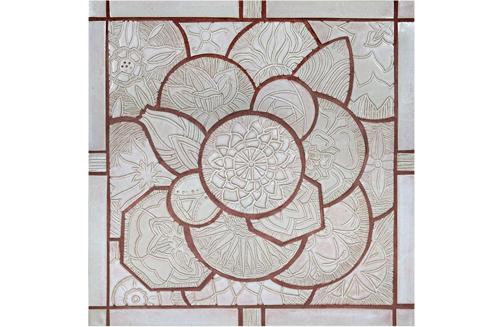 The Golden Flower: Carved Tile Mandala