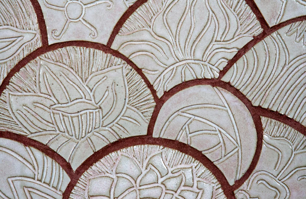 The Golden Flower: Carved Tile Mandala