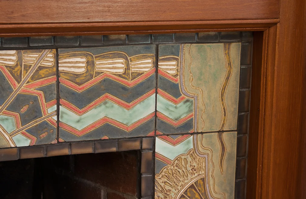 Japanese Art Deco Fireplace Surround