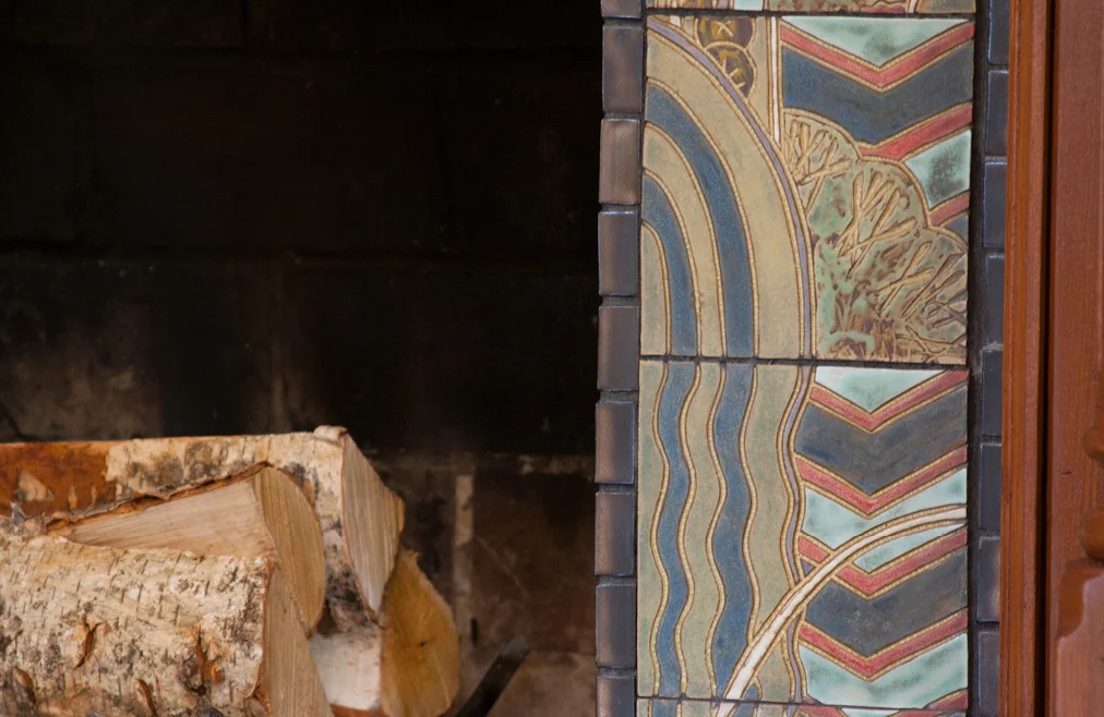 Japanese Art Deco Fireplace Surround