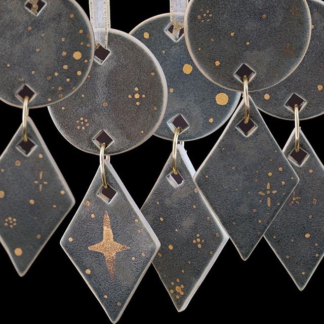 Merry Christmas from Colorado! 🎄🎄🎄 #denver #colorado #christmas #ornaments #stars #gold #ceramics #porcelain #clay #artist #art #crotononhudson #westchester #newyork #ny