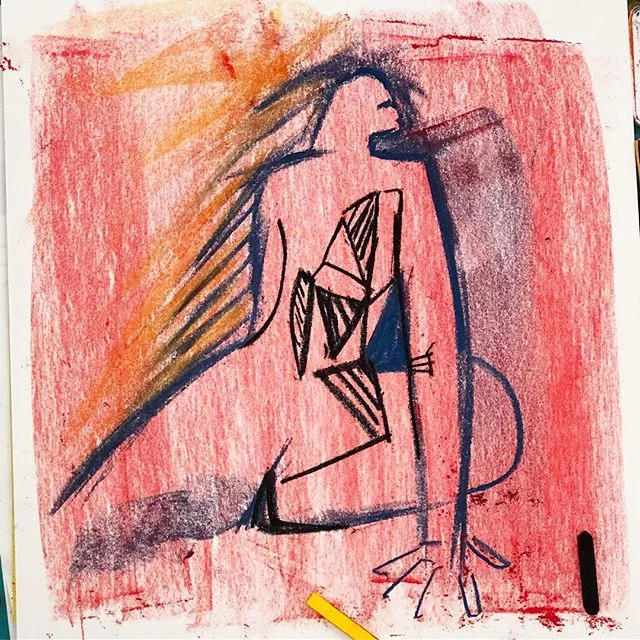 We&rsquo;re kicking off the new year with a week of drawing with @dalvero_academy! The blizzard has kept us all home today, but I can&rsquo;t wait to start back up tomorrow! #art #artist #pastel #drawing #model #color #colorful #dalvero