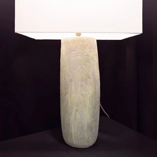 New in the shop&mdash;Jungle lamp. 🌿 #pottery #ceramics #lamp #botanical #jungle #crotononhudson #hudsonvalley #lohud #hudsonvalleyny #shophandmade #buyhandmade #madebyhand #handcrafted #madewithabailey #ceramicsmagazine #decorativeart #interiordesi