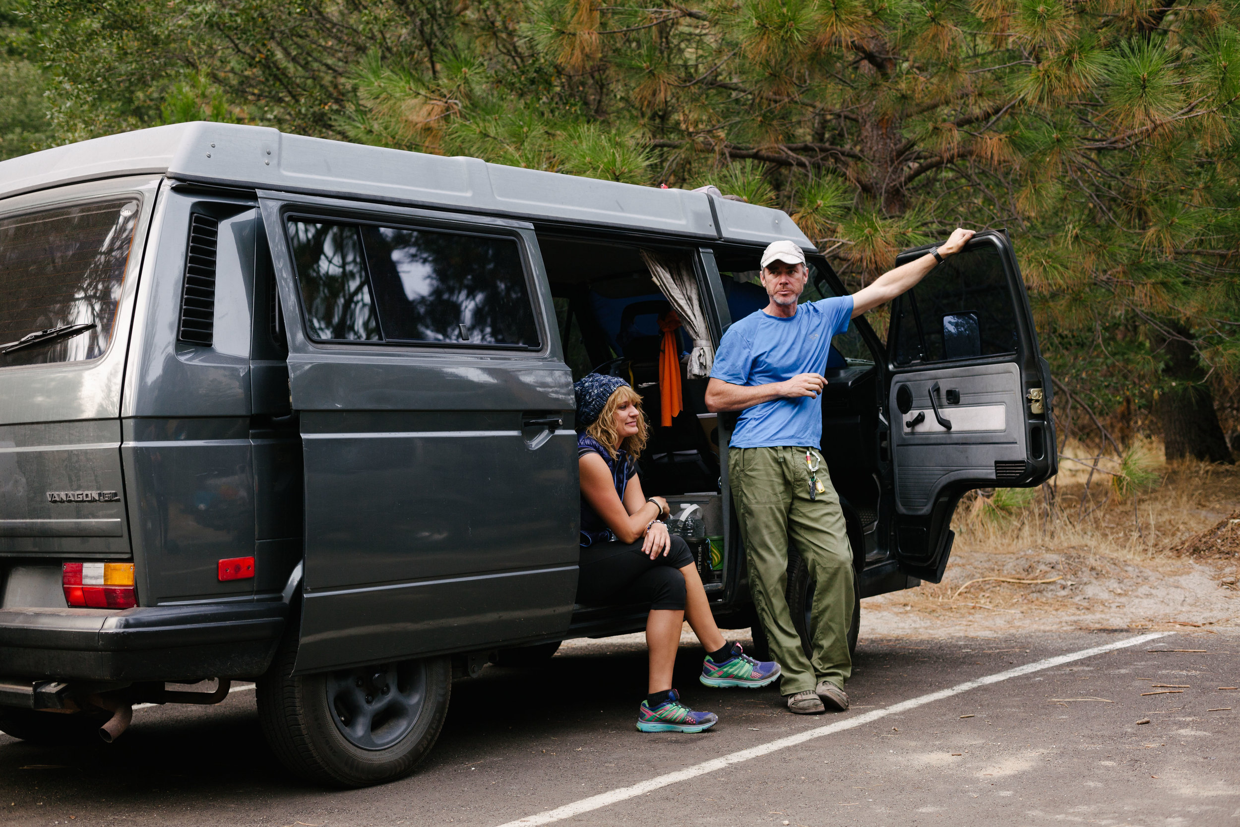 Stanley & his travel partner before a climb in Yosemite