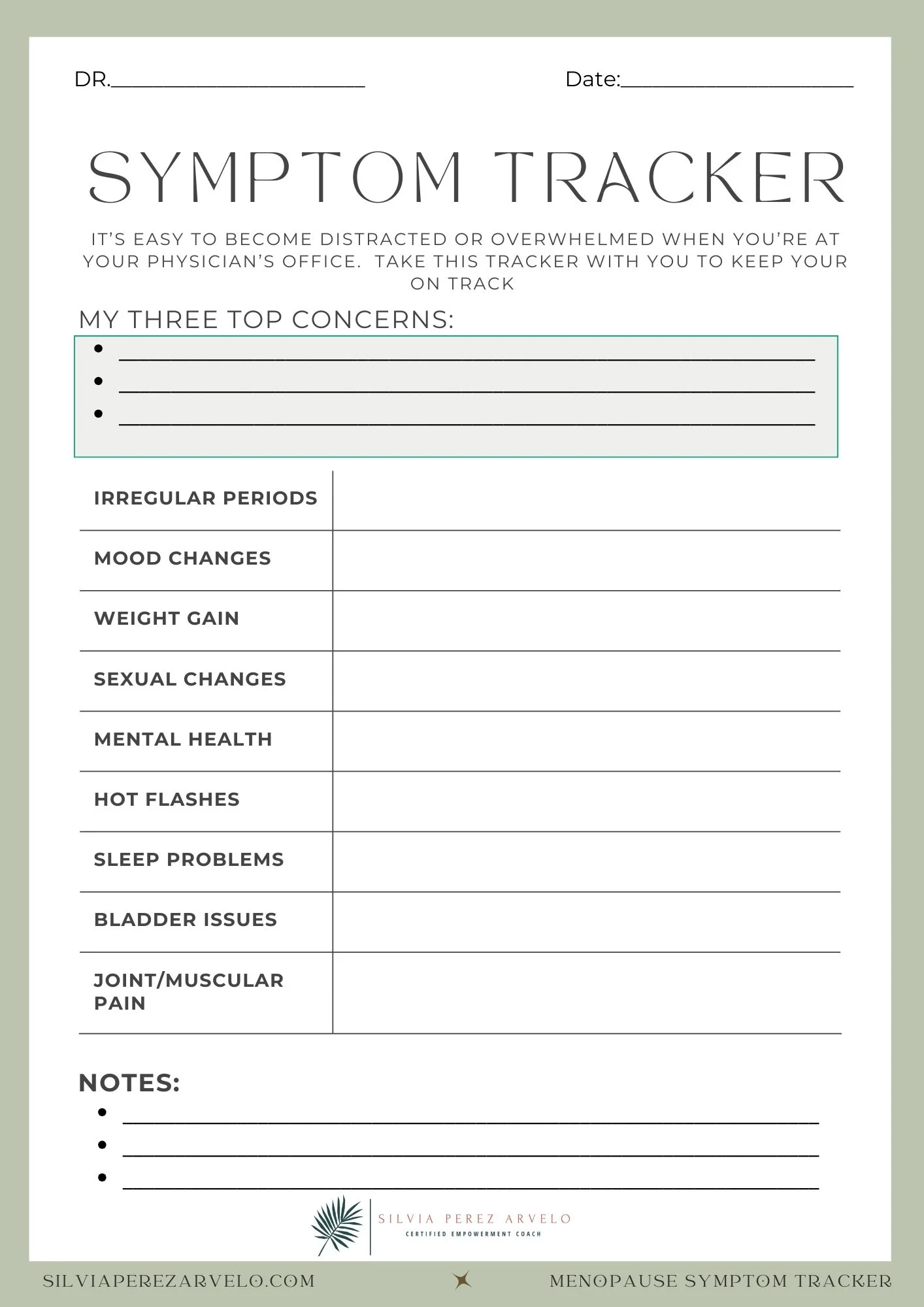 Menopause Symptom Tracker — Silvia Perez Arvelo