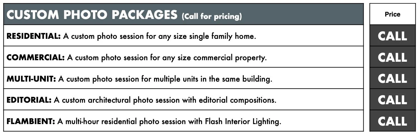 Los Angeles Custom Photo Pricing
