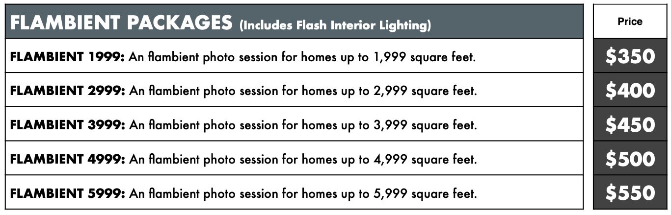Los Angeles Flambient Photo Pricing