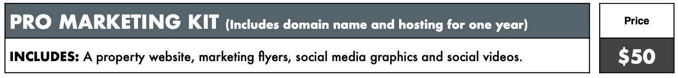 Pro Marketing Kit Pricing