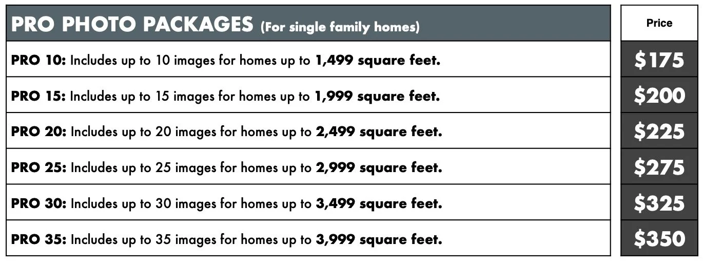 Los Angeles Pro Photo Pricing