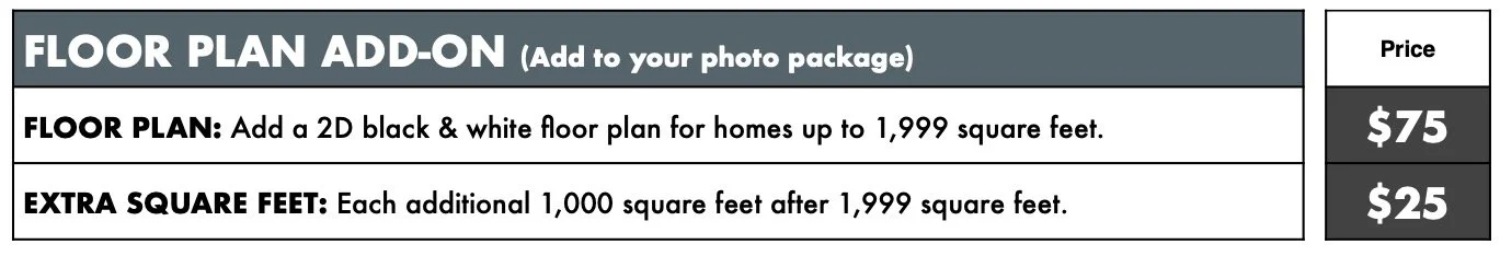Floor Plan Pricing