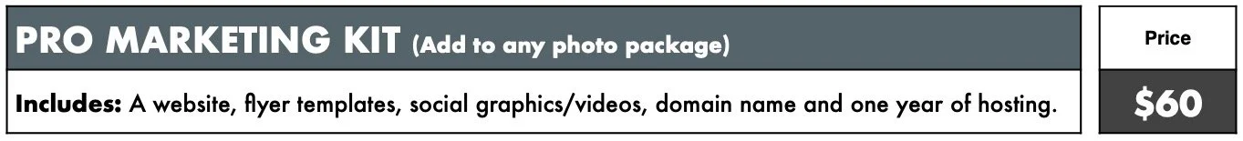 Los Angeles Real Estate Marketing Kit Pricing