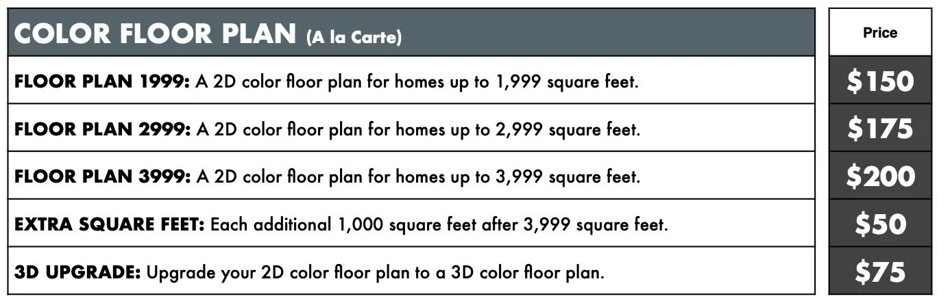 Floor Plan Pricing