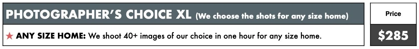 Photographer's Choice XL Pricing