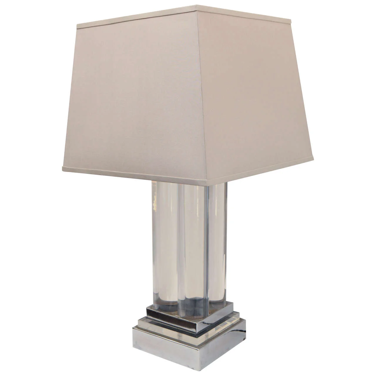 Lucite & Chrome Table Lamp