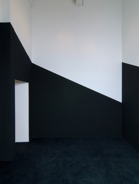  Installation view,&nbsp; Black Site Analogue, 1,623 Cubic Feet, &nbsp;2011.&nbsp;carpet, paint, halogen lights.&nbsp;168 x 196 x 148 in.&nbsp; 