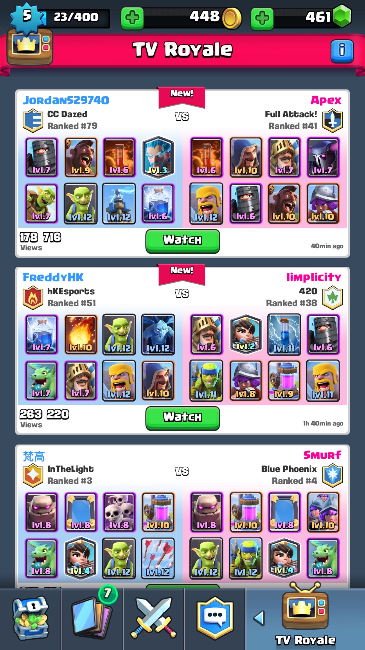 TV Royale showcases high level matches to help teach players