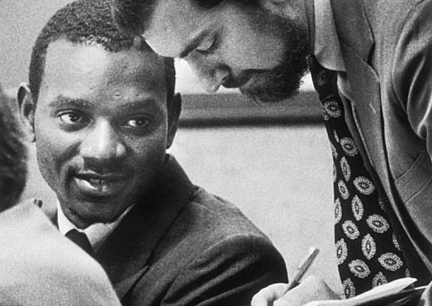 Darryl Hunt with his attorney, Mark Rabil.jpg