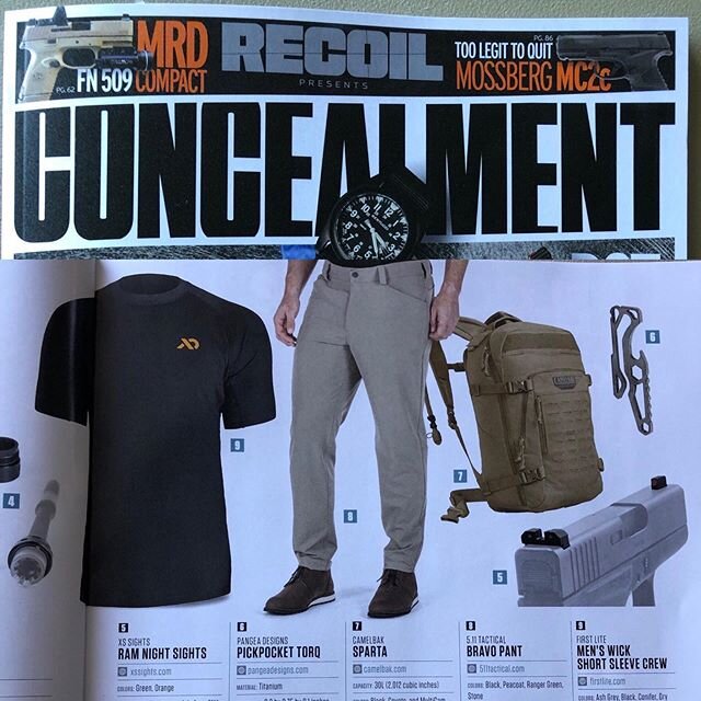 Friday #ink! Nice to crack this @recoilmagazine special edition open at the newsstand today. The @firstlitehunting Wick short sleeve T looks great on the page and performs even better in the field! Check it out. #Concealment Issue 17 #gofartherstaylo