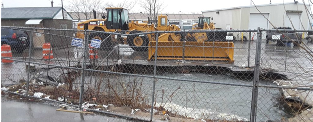 Island End River “self-daylighting” through Boston Market Terminal parking lot, Everett. (Photo credit: Greg St. Louis)