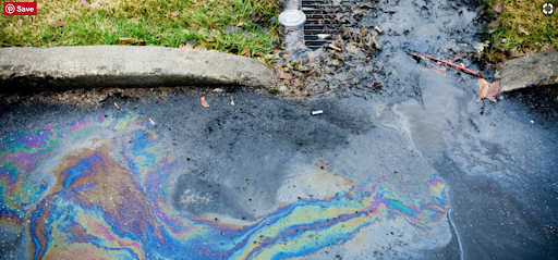   Oil carried by stormwater. Photo credit: Neponset River Association.     