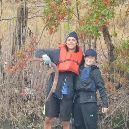 Eagle Troop 507 cleans the Mystic River