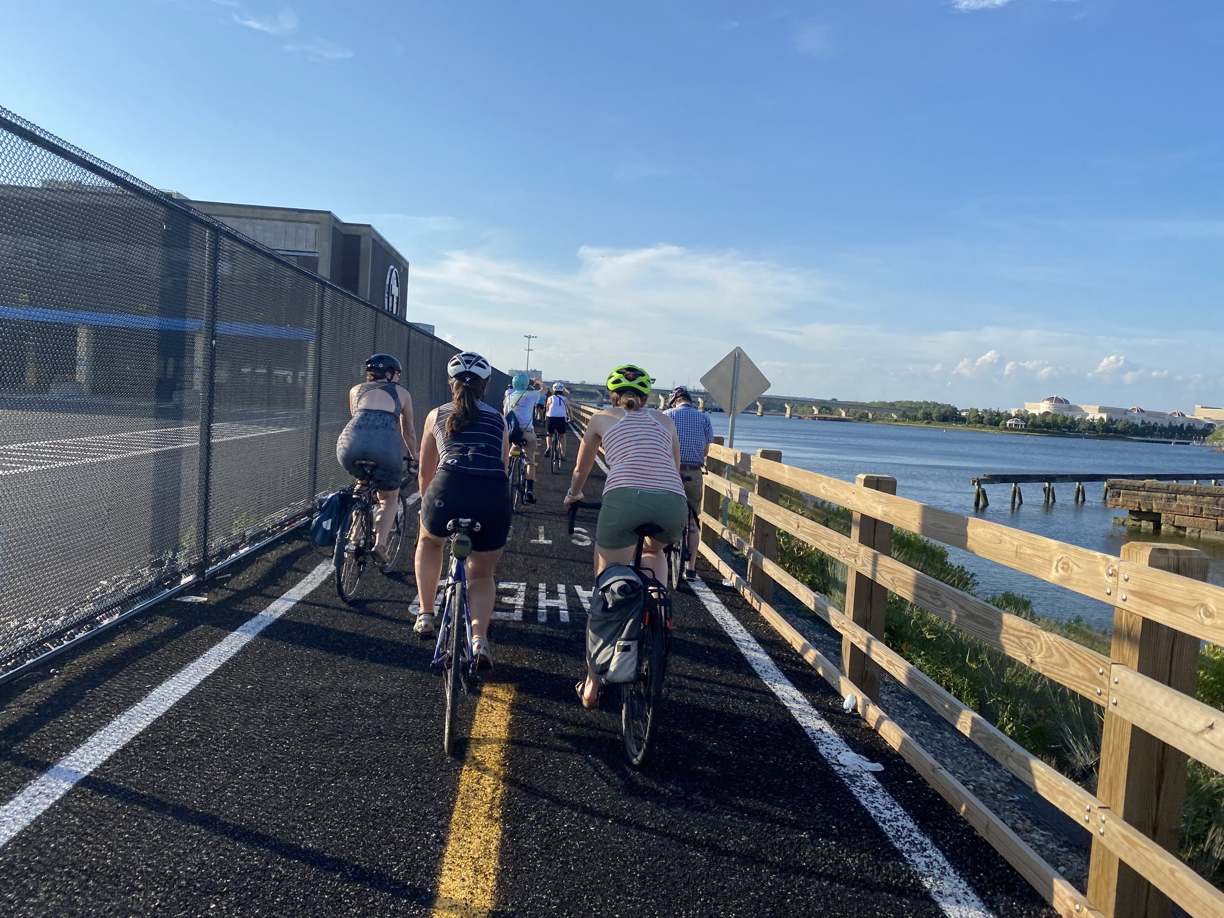  Biking the new Seawall Bike Path between Charlestown and Somerville 