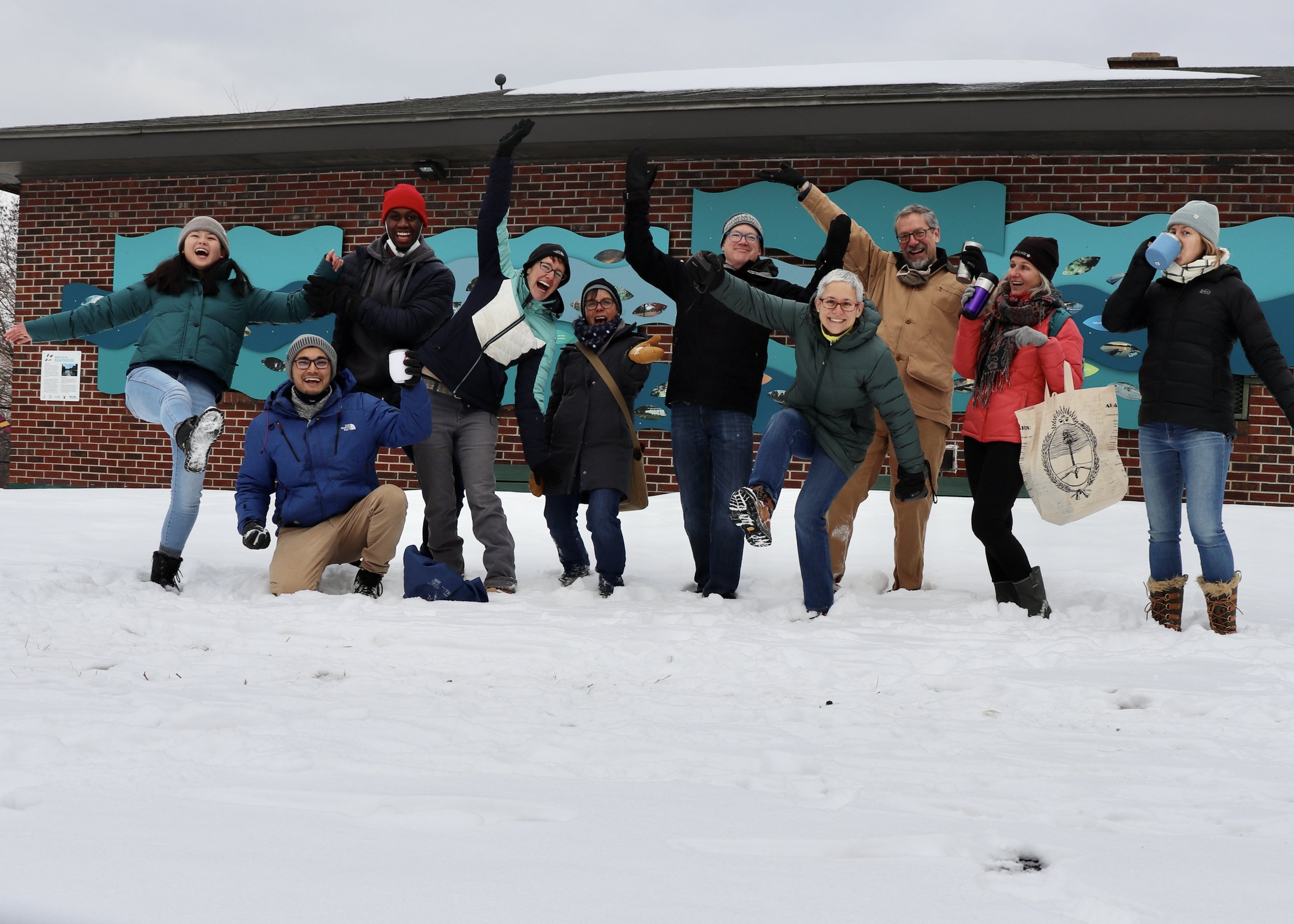  2.1.2022 | MyRWA staff enjoy a winter walk at Blessing of the Bay.  Meet our growing team.  