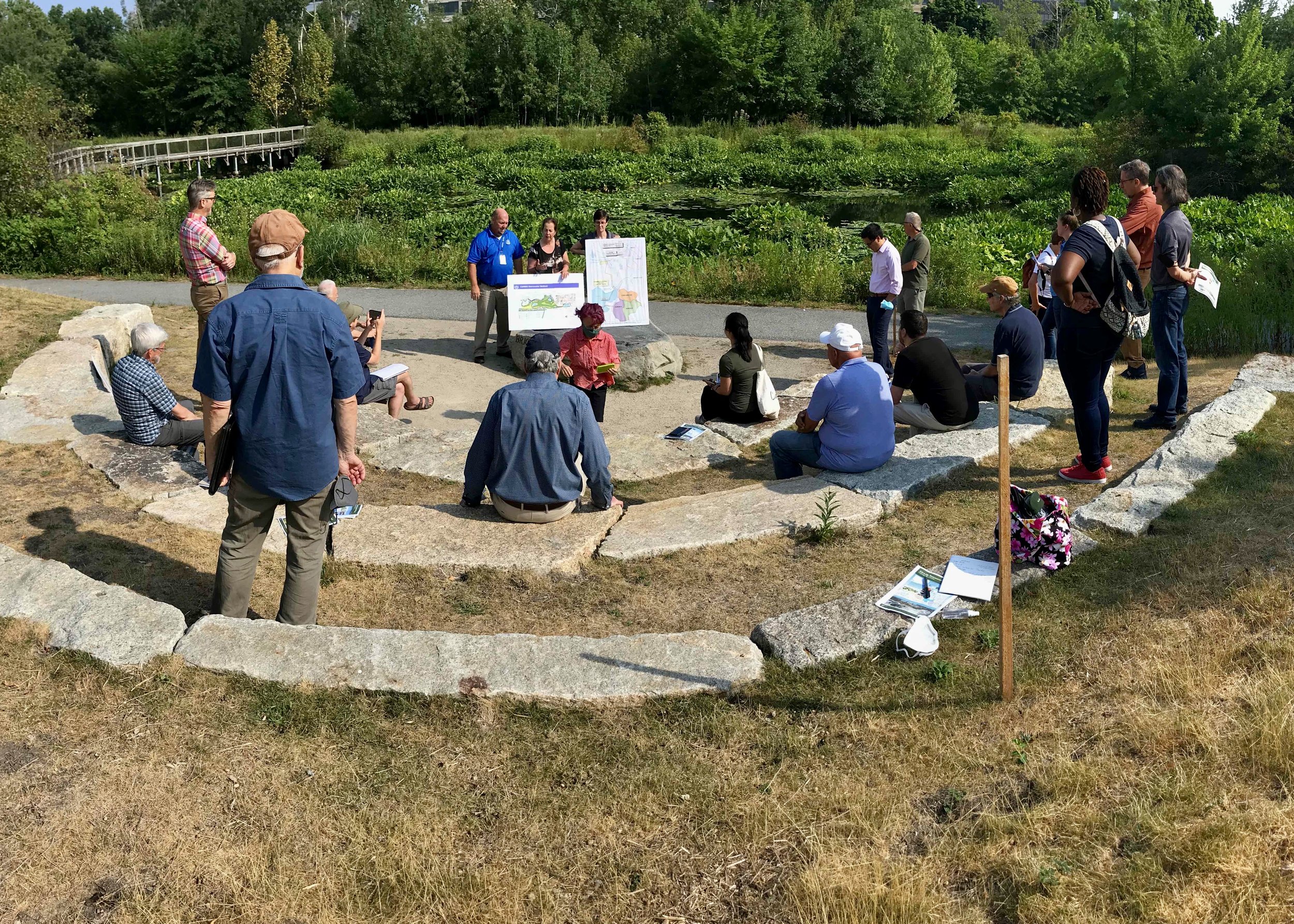  7.28.2022 | Here MyRWA Executive Director, Patrick Herron, attends an MWRA site walk to discuss  Combined Sewer Overflows (CSOs) . Combined sewer systems in the MWRA system and the cities of Cambridge, Somerville, and Chelsea discharge sewage direct