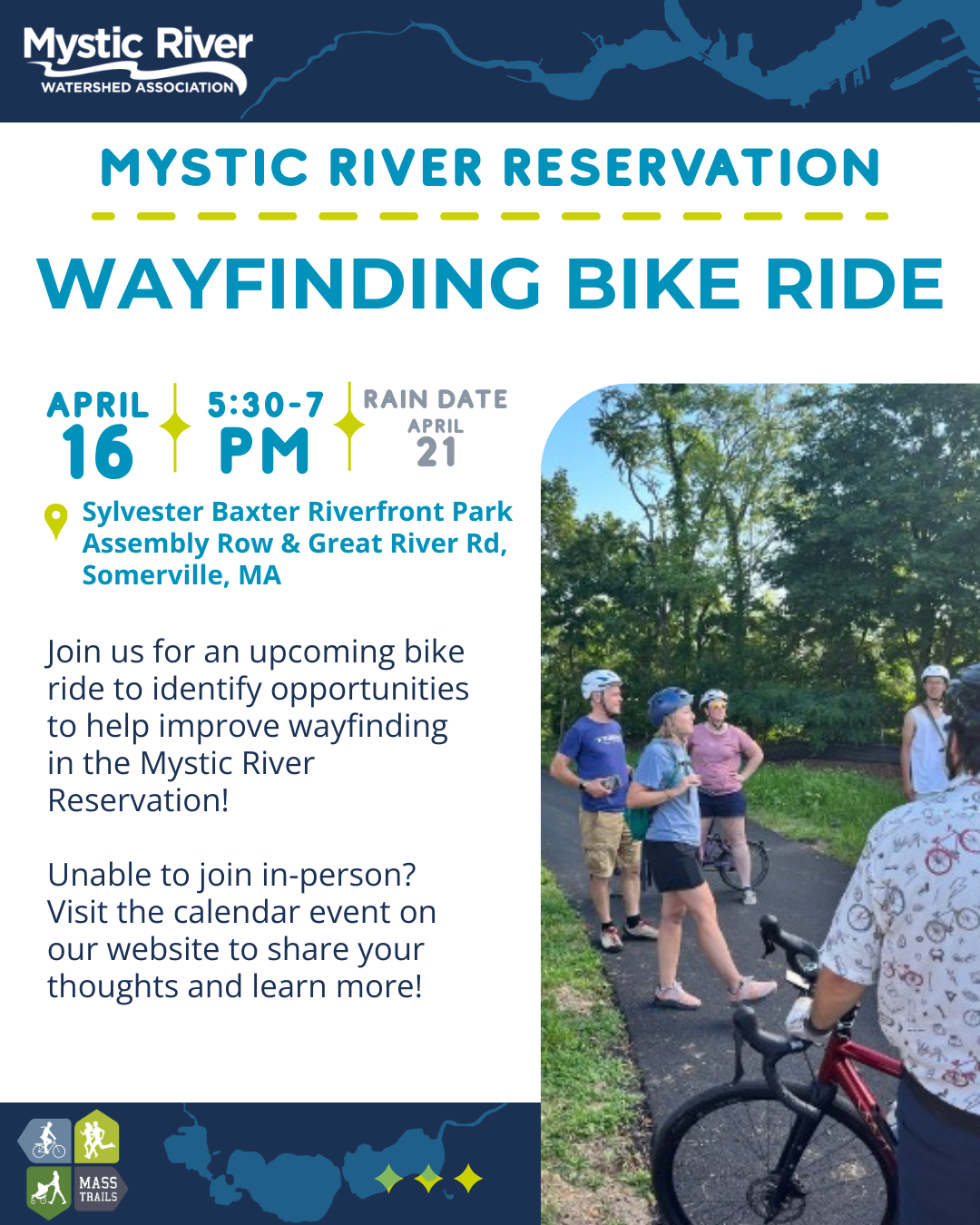 Mystic River Reservation Wayfinding Bike Ride
