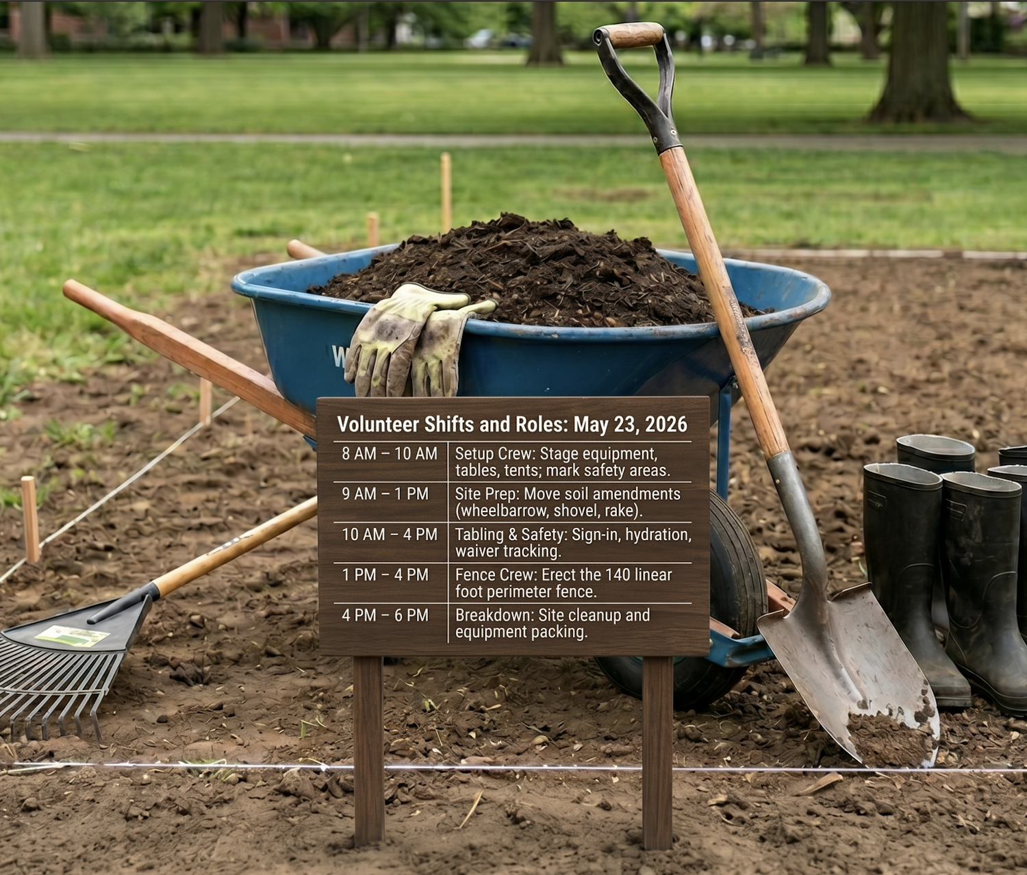 Site Prep for Tufts Park Mini-Forest with Trees Medford