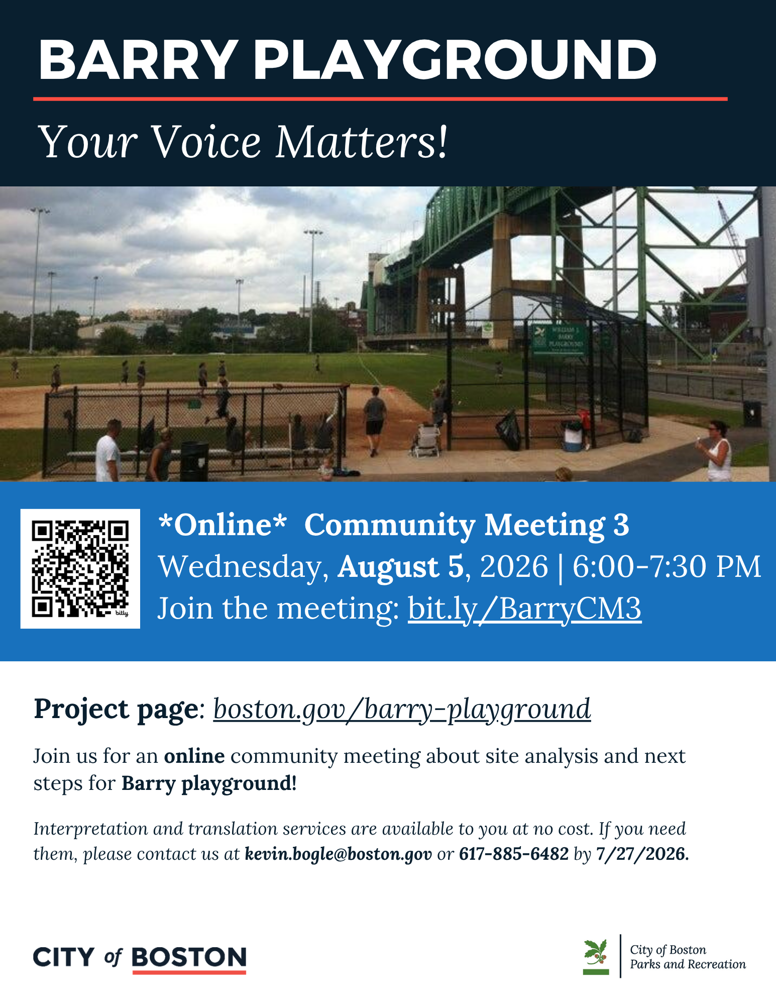 Barry Playground Online Community Meeting