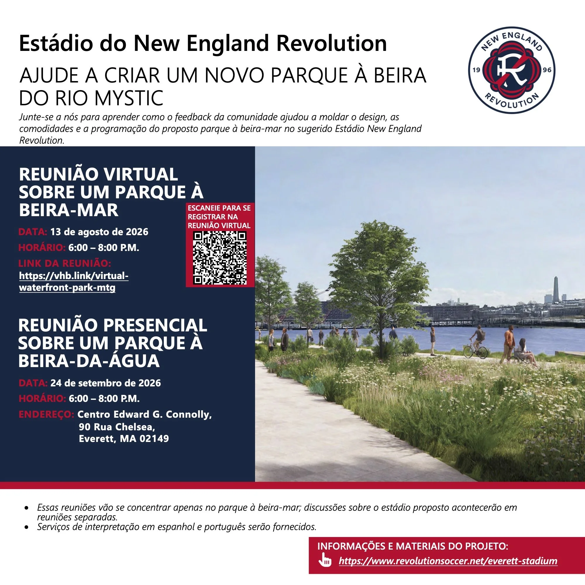 Decorative flyer in Portuguese