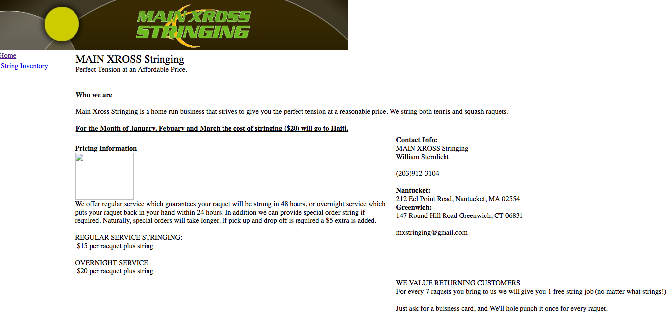 Screen Capture pulled from the Internet Archive's Wayback Machine as the website itself lapsed years ago.