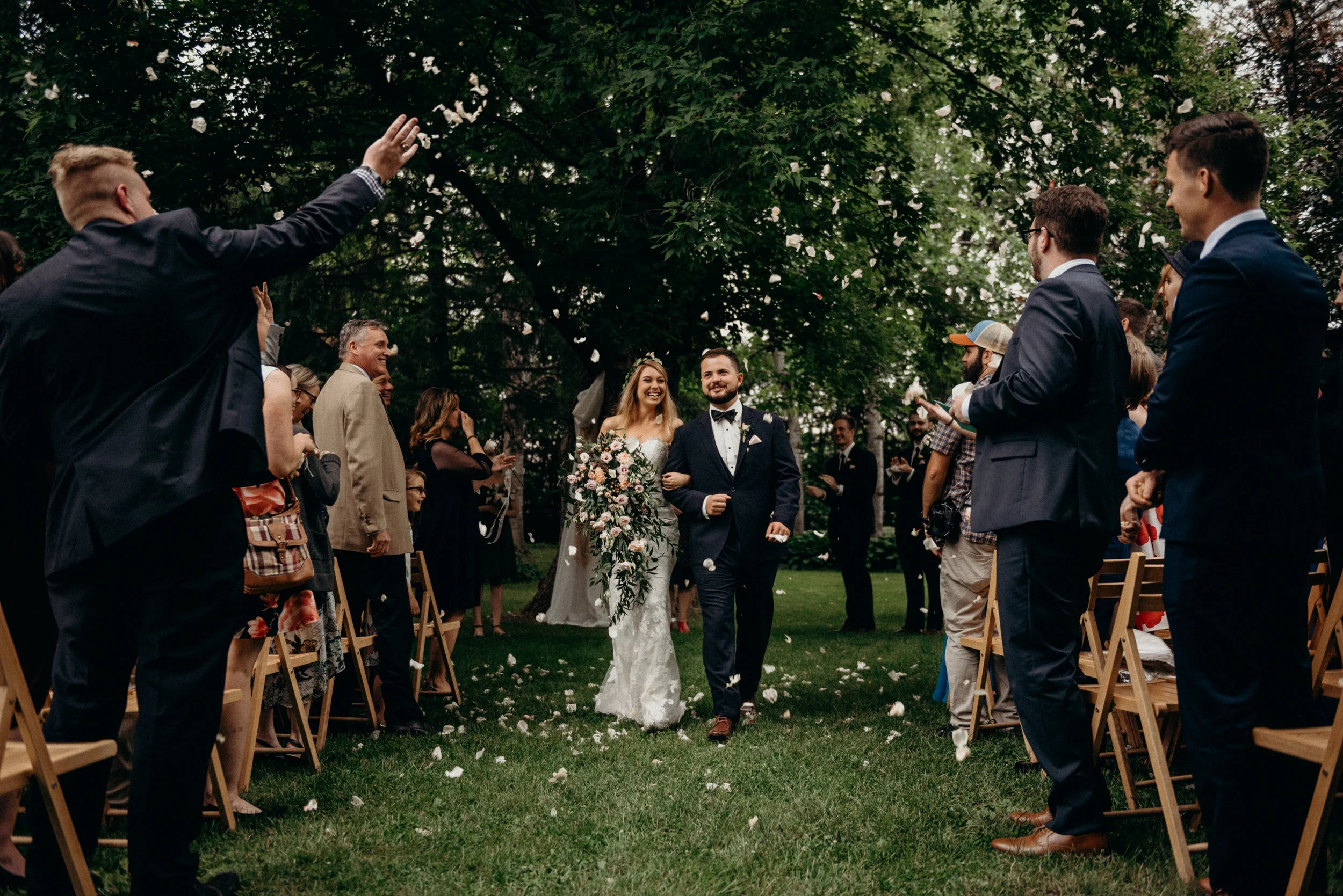Jill and Donny Wedding Saunder's Farm Ottawa Walk Down the Aisle