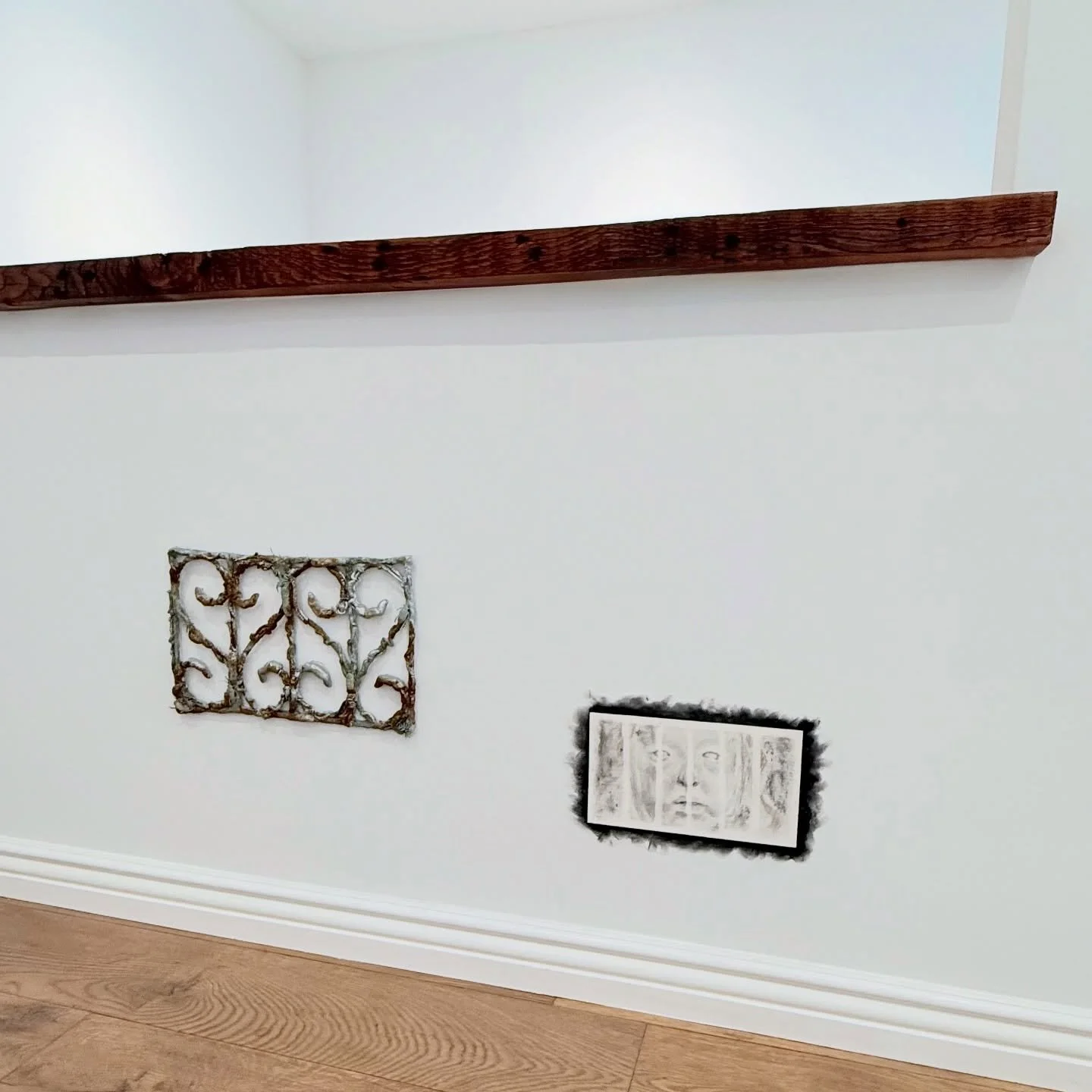 Mixed media works by Terrie Cha | @terrie_eirret | Now available on our online OM Shop at https://open-mind-art-space.square.site/ 
[From left to right]: &ldquo;Storm drain #1&rdquo;, 2025, polymer clay, metallic paint, 9.5 x 15 in. (24.1 x 38.1 cm) 