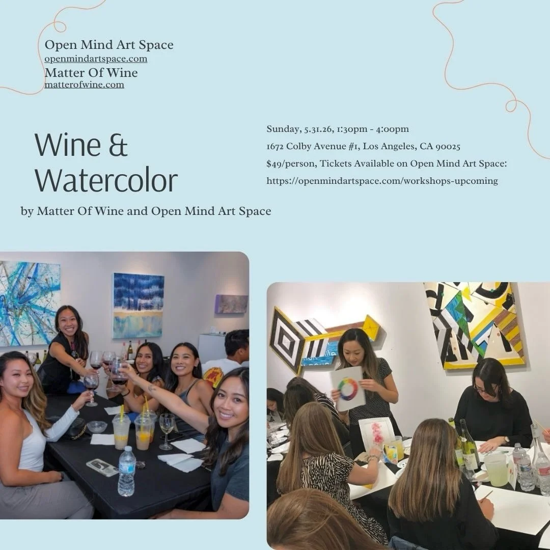 ⚡️Wine &amp; Watercolor Workshop: Sunday, May 31st @ 1:30pm 🍷🎨 Join us for a fun afternoon of wine tasting with @matterofwine and watercolor painting with @alisonlimtave.art!

🎟️ Tickets available at https://tinyurl.com/wine-watercolor-may31 (link