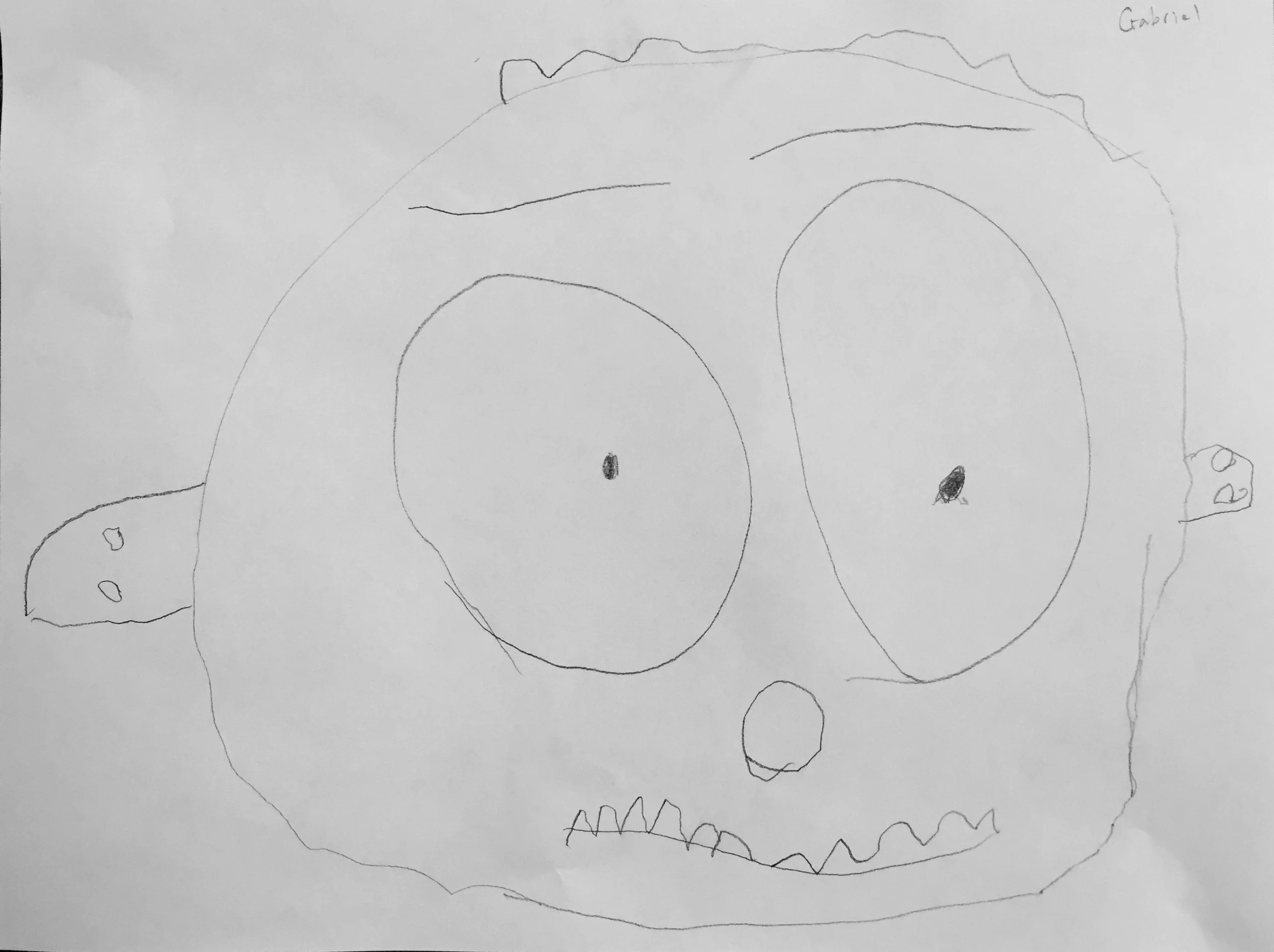 Portrait of me, drawn by my son. I'd say it is pretty accurate, most days. 