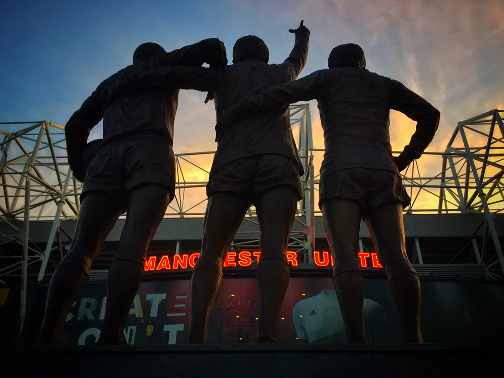 Manchester United Trinity. Create silhouettes © Adrian McGarry