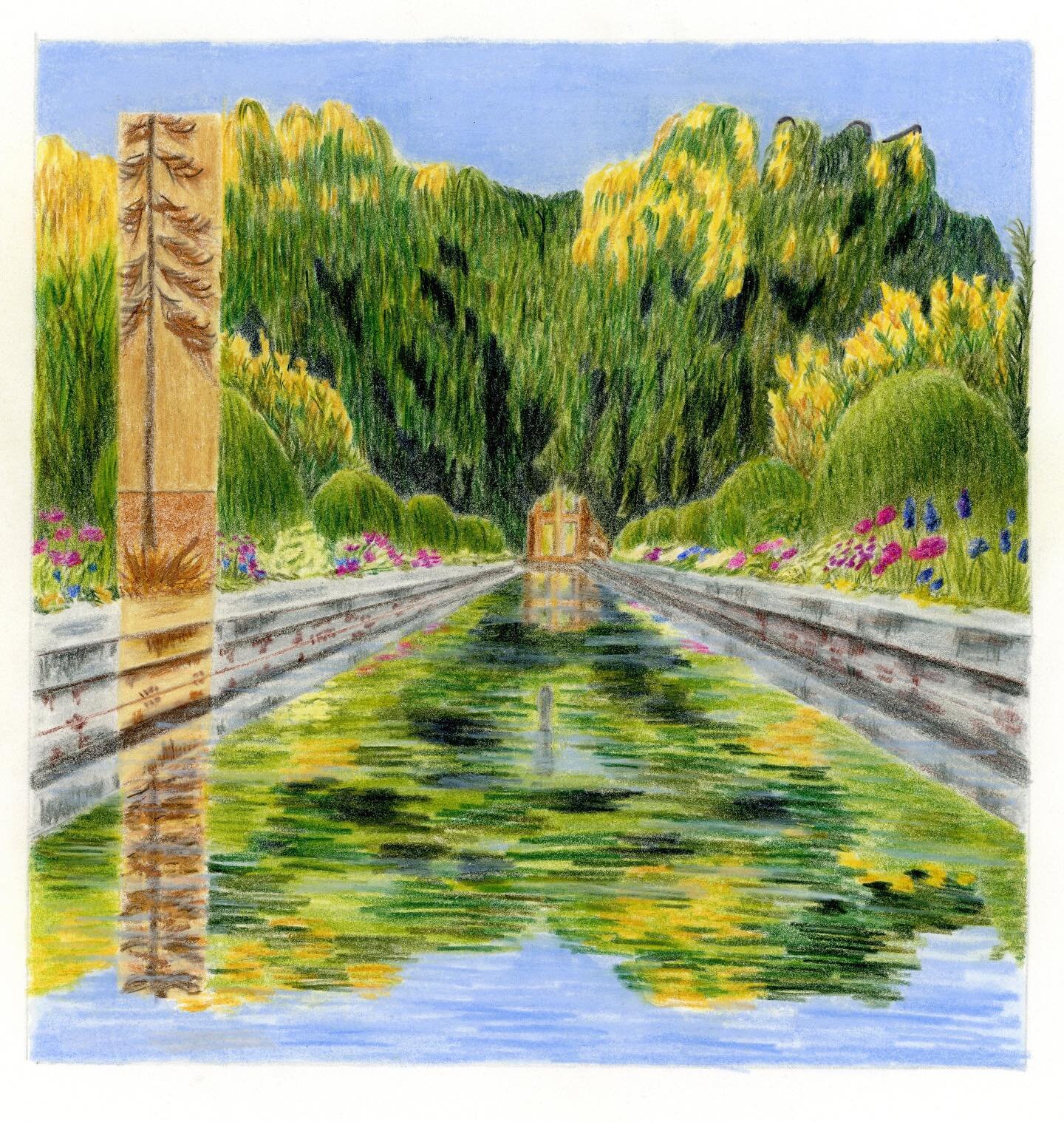 Check out the first finished work from my newest collection &ldquo;Abbott House Chronicles: An Artistic Voyage along Westchester&rsquo;s River Towns&rdquo;.
First stop: @untermyergardens 
**Untermyer Gardens: Restoration of Beauty Across Time**
Unter