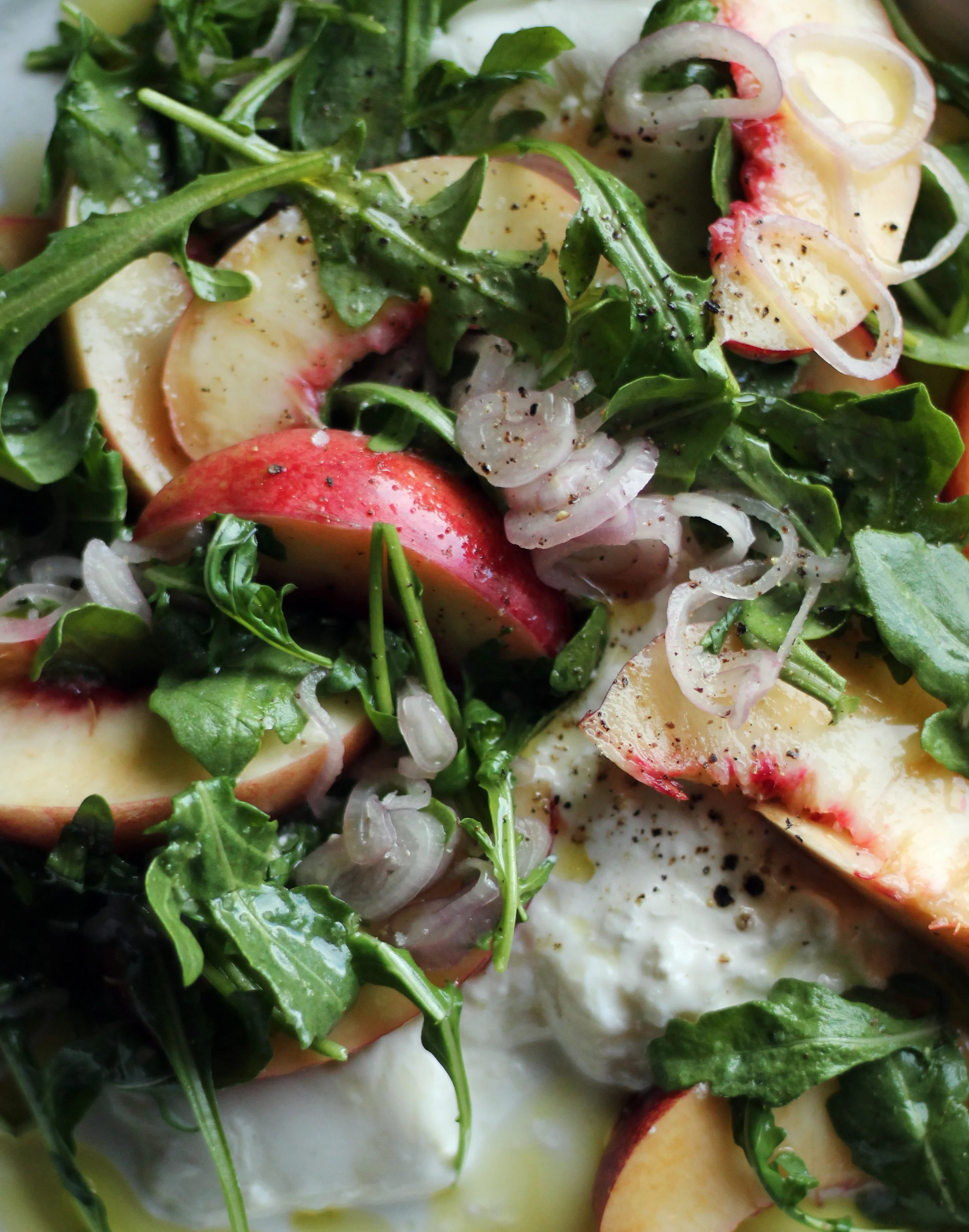 nectarines + burrata