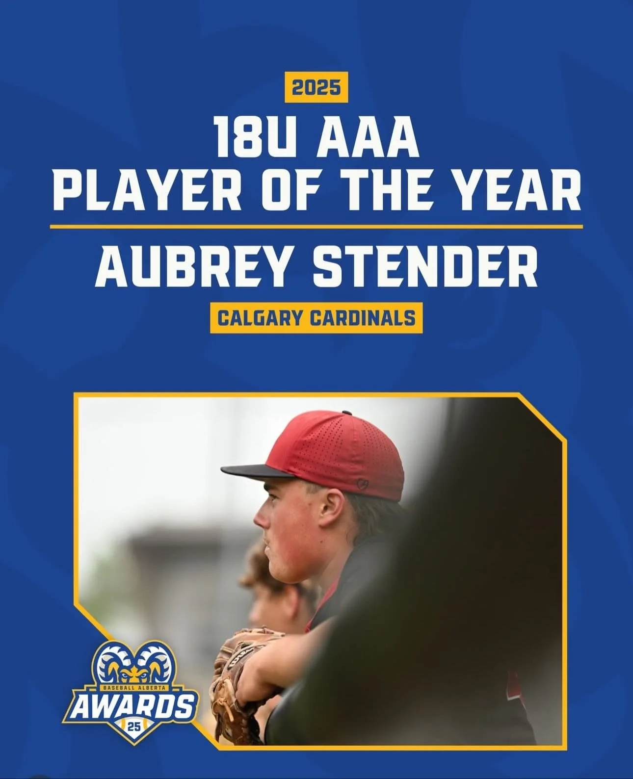Congratulations to our very own Aubrey Stender won player of the year for 18u AAA tonight at the baseball Alberta awards banquet. 

Your dedication and heart in the game make you a true champion and Cardinal, through and through.

#calgarycardinals #