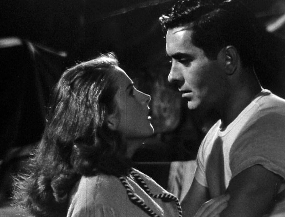 Tyrone Power and Coleen Gray in Nightmare Alley