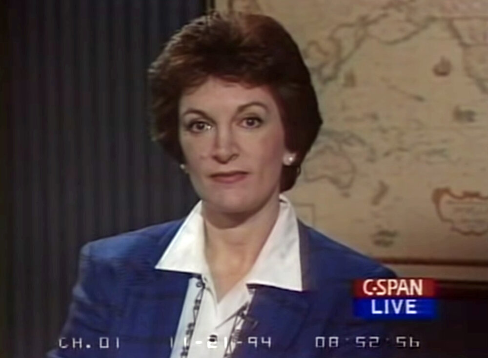 Mona Charen debating christopher hitchens on c-span